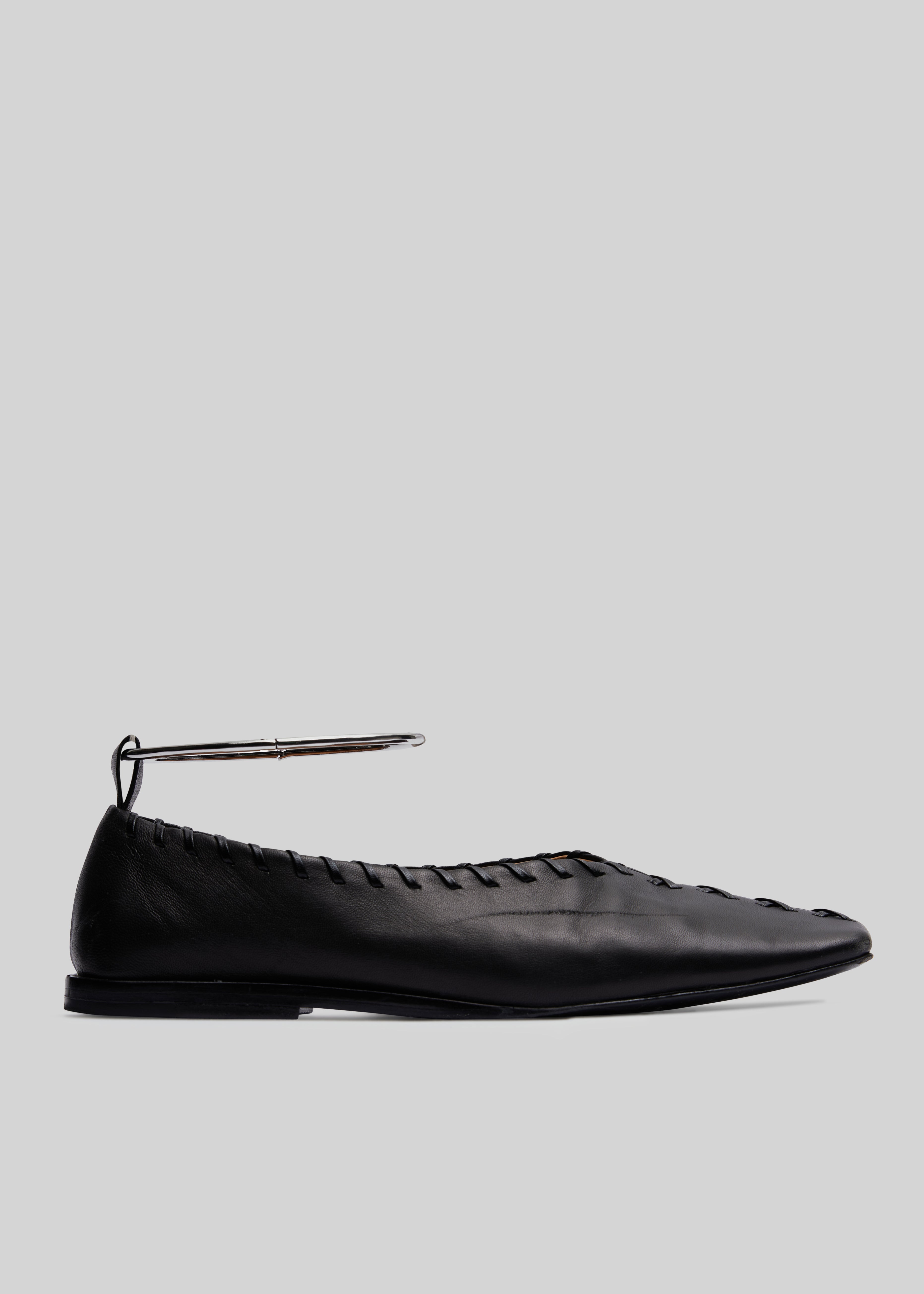 Jil sander whipstitched on sale leather ballet flats